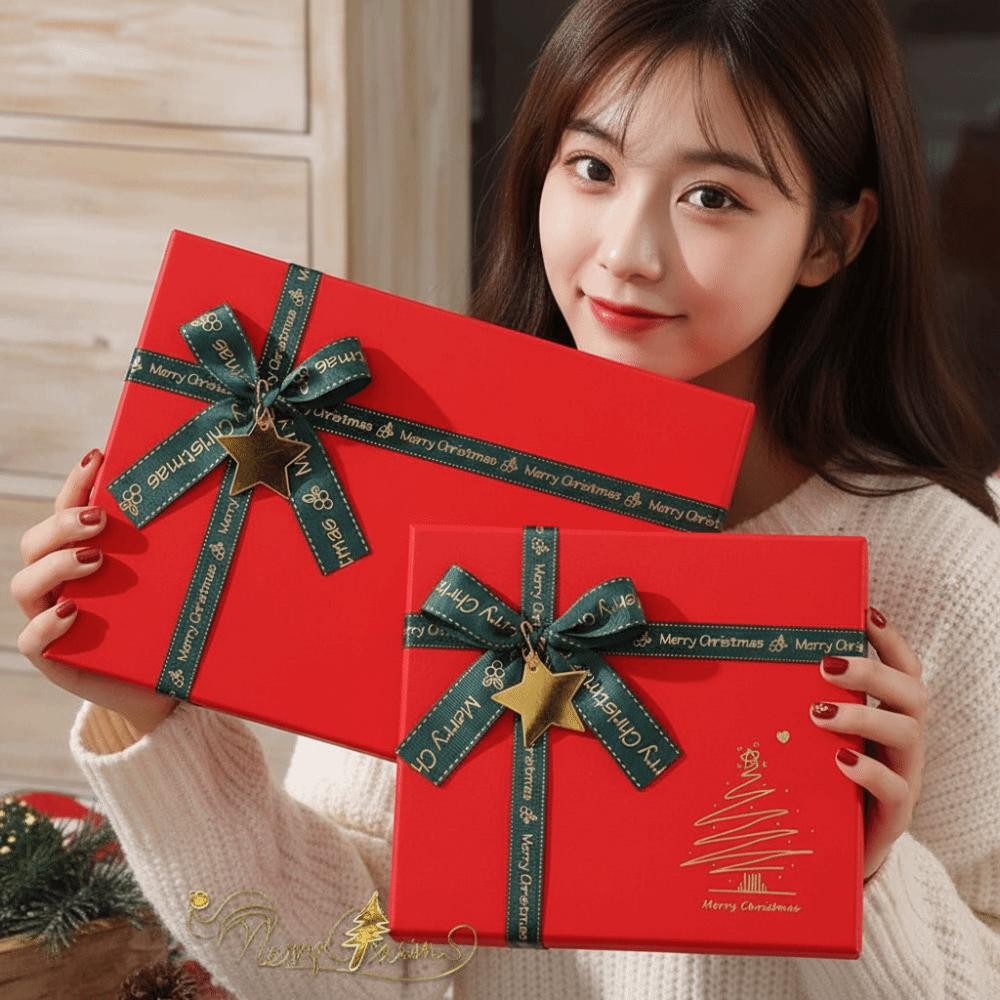 Premium Quality Red Present Packaging Eco Friendly Empty Birthday Box Christmas Gift Box Festival