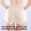 Ladies Summer Ice Silk Cool Antibacterial Crotch Shape Hip High Waist Belly Triangle Briefs