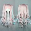 Leaf Cosplay Harajuku with Wig Net Wig, Style, Curly, (Pink Blue)