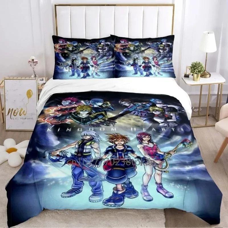 3D Printing Cartoon Game Kingdom Heart Bedding Set Single Twin Full Queen King Size Bed Set Adult Kid Bedroom Duvet Cover Sets