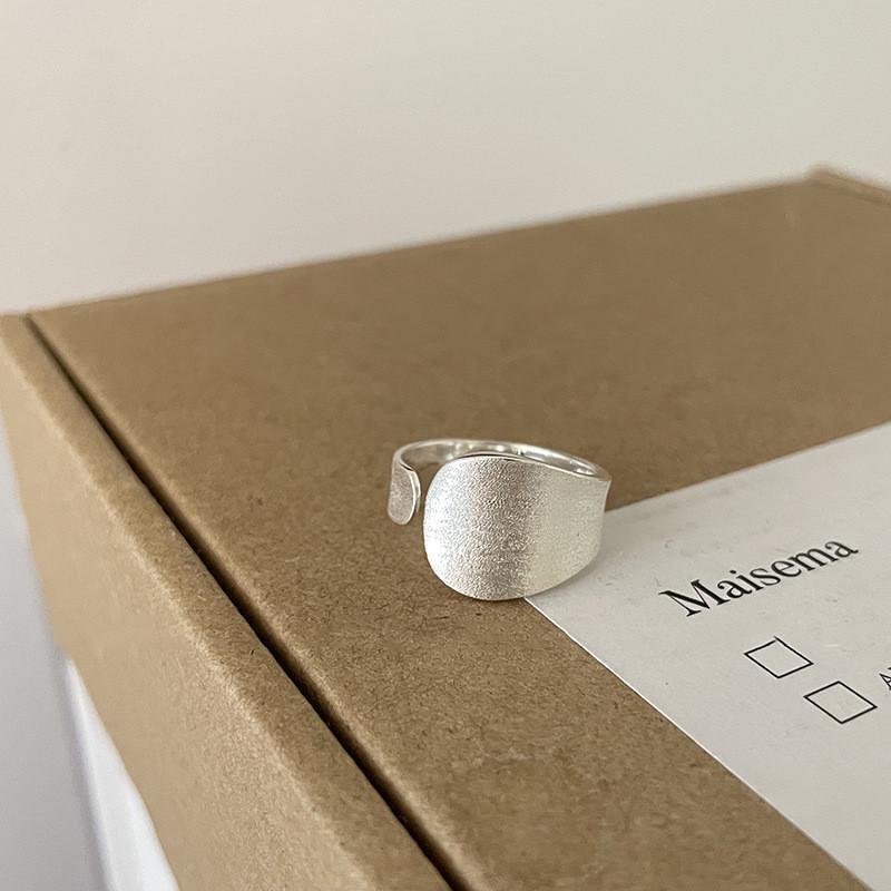 Korean Minimalist Frosted Adjustable Open Ring for Women Open Adjustable