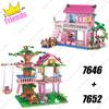 Albero Amicizia per Ragazze Casa sull'Albero Blocchi da Costruzione Villa Castello Modello Bambola Figura Ragazza Giocattolo Vendita all'Ingrosso e al Dettaglio Mattoncini Compatibili Regalo