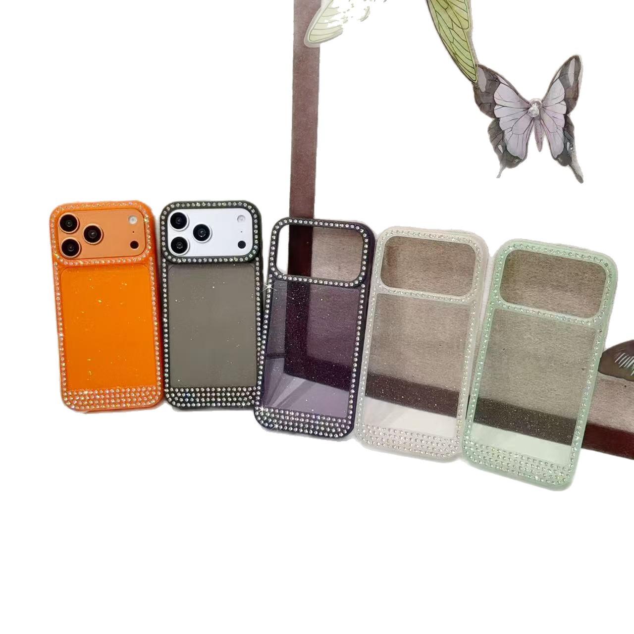 

Apple 17 Pro Max/16 Pro Rhinestone Case - Full Coverage Transparent High-Grade Protective Case for 15 Series iPhone 17