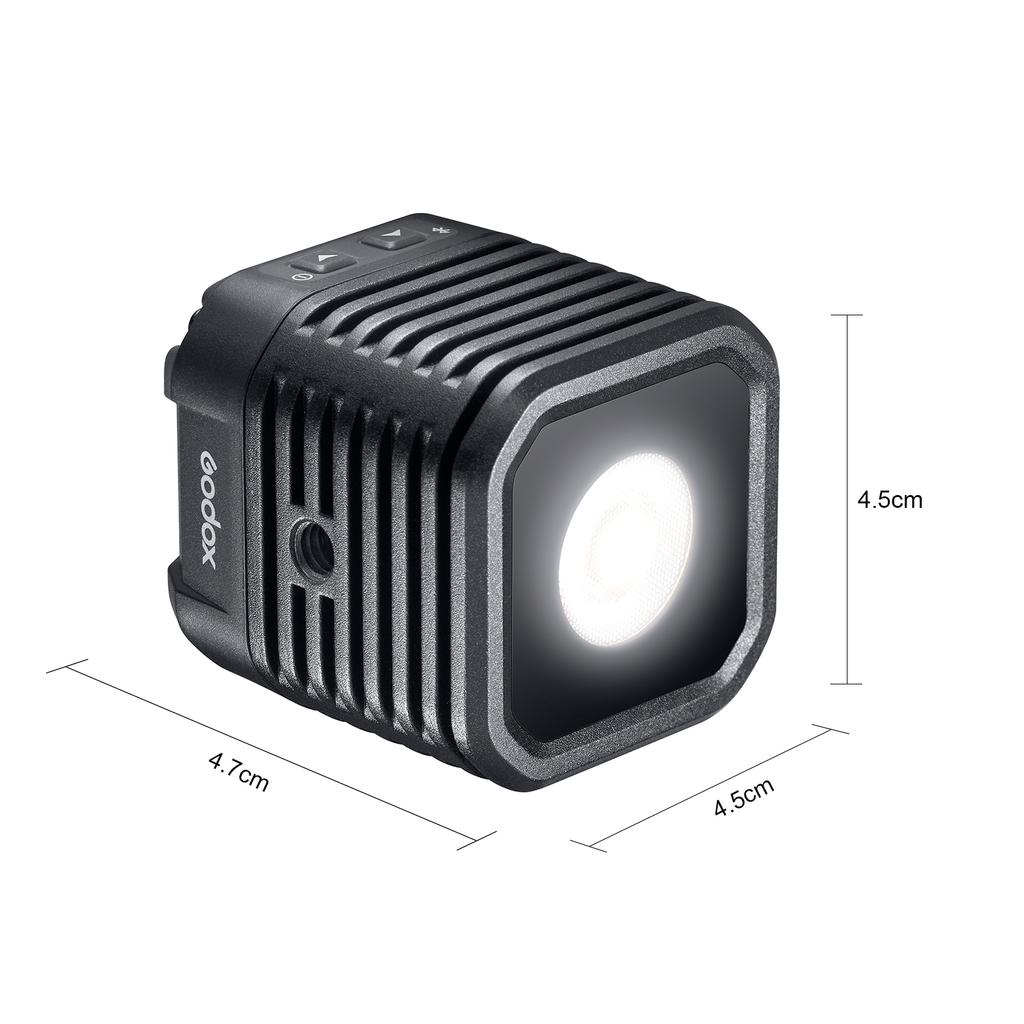 Godox WL4B IPX8 30M Waterproof LED Photography Light Color Temperature 5600K CRI97 TLCI97 APP