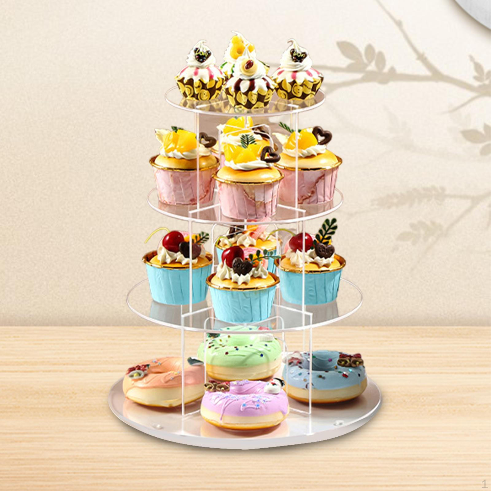 

Акриловая подставка для кексов, витрина для послеобеденного чая, фруктовый десерт, многоярусная башня для выпечки