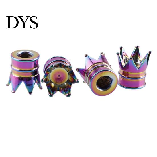 Valve Core Cap Airtight Fine Workmanship Crown Styling Shiny Motorcycle Tire for Car Cover