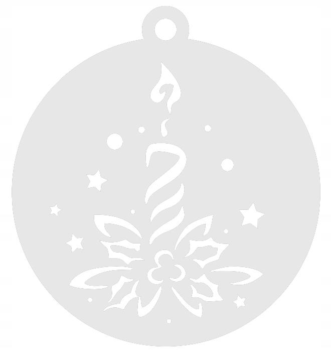 Ś25 Christmas Pendant, Candle, Christmas Ornament, Openwork, CHRISTMAS