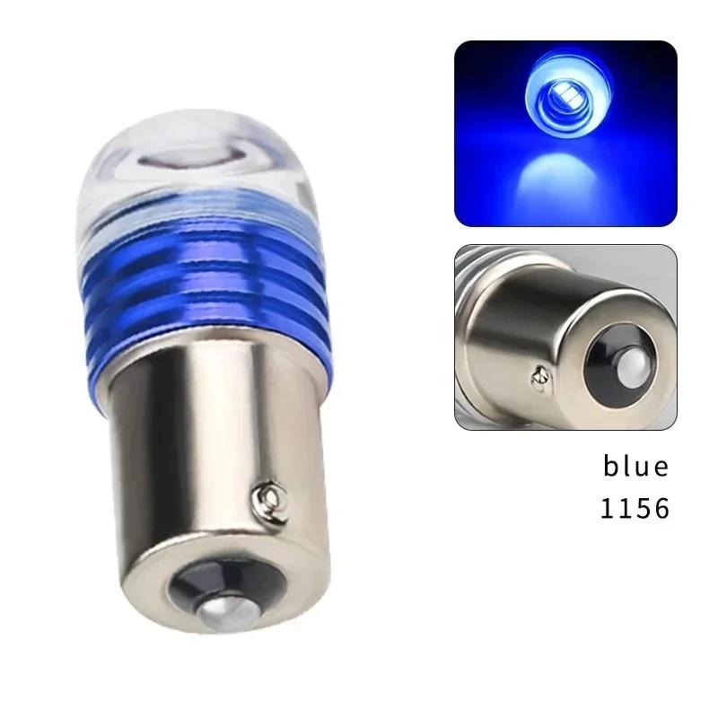 

1/4Pc Universal Car Tail Brake Reverse Signal Lamp Universal Car Exterior Brake Light Accessories Car Light 1156/1157 Strobe 1pc&1157 BAY15D P21/5W синий