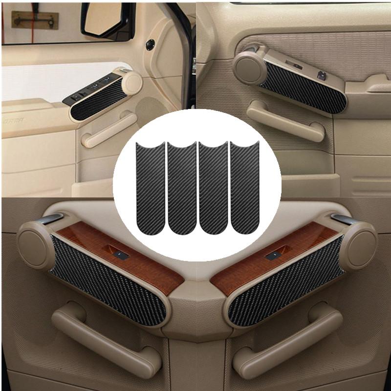 Car Interior Decoration Carbon Fiber Sticker For Ford Explorer Sporttrac Mercury Mountaineer 2008 2009