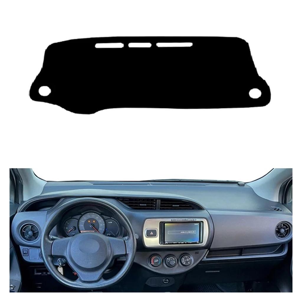 Dashmat Vitz 2012 2013 2014 2015-2017 Car Dashboard Cover Center Console Protector Carpet Dash Mat Sunshade Dashboard Cover (Right-Red)