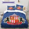 Sunderland AFC  Pattern Bedding Quilt Set  Home Decoration  Gift (1 * Duvet Cover + 2 * Pillowcase  Without Core)