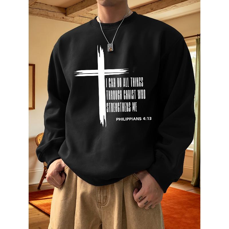 Men's Round-Neck Long-Sleeved Sweatshirt, Suitable for Daily Wear, Lightweight Sweatshirts, Outerwear for Fall and Winter Seasons