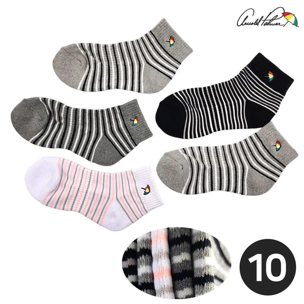 Arnold Palmer Women's Ankle Socks 10-Pair Set, Thick Footed Pile, Made In Korea, Suitable for Schoolgirls
