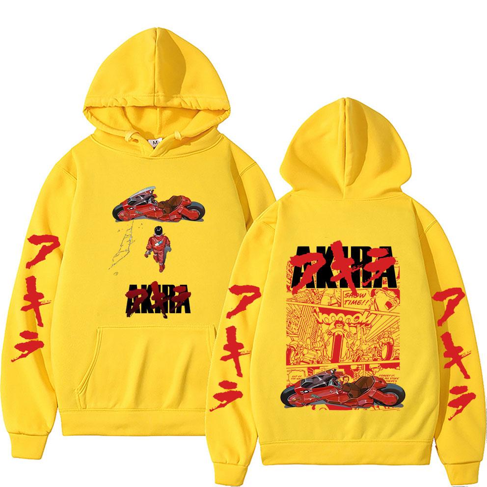 Japanese Science Fiction Cartoon Movie Anime Akira Shotaro Kaneda Graphic Hoodie Men Women Hip Hop Vintage Oversized Sweatshirt