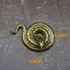 Cobra Coiled Snake Brass Solid Ornament Antique Style Tea Pet Desktop Car Decoration Copper Craft