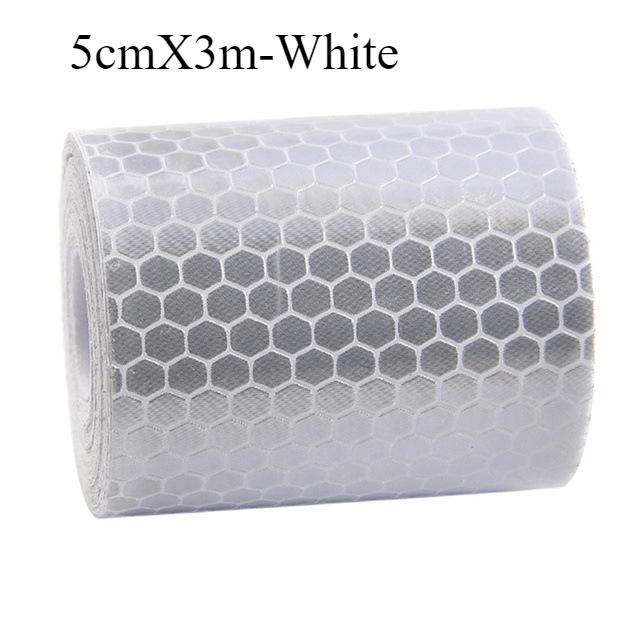 1Pc 3Meter Car Reflective Tape Auto Safety Warning Sticker Reflector Protective Tape Strip Film for Trucks Auto Motorcycle