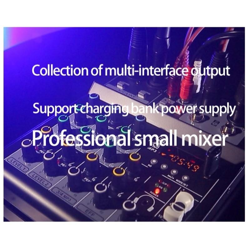 Professional Mixer Bluetooth 5.0 Computer Recording Live Broadcast Small Home Stage Audio Reverb System Sound Card Mixer