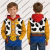 2026 Fall Winter Kids Cosplay Hoodie Anime Character Design Halloween Xmas Party Outfit Daily Casual Cute Cartoon Top
