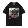 Thousand Yard Stare Funny Cat Meme T Shirts Women's Fashion Casual Short Sleeve T-shirts T-shirt Streetwear