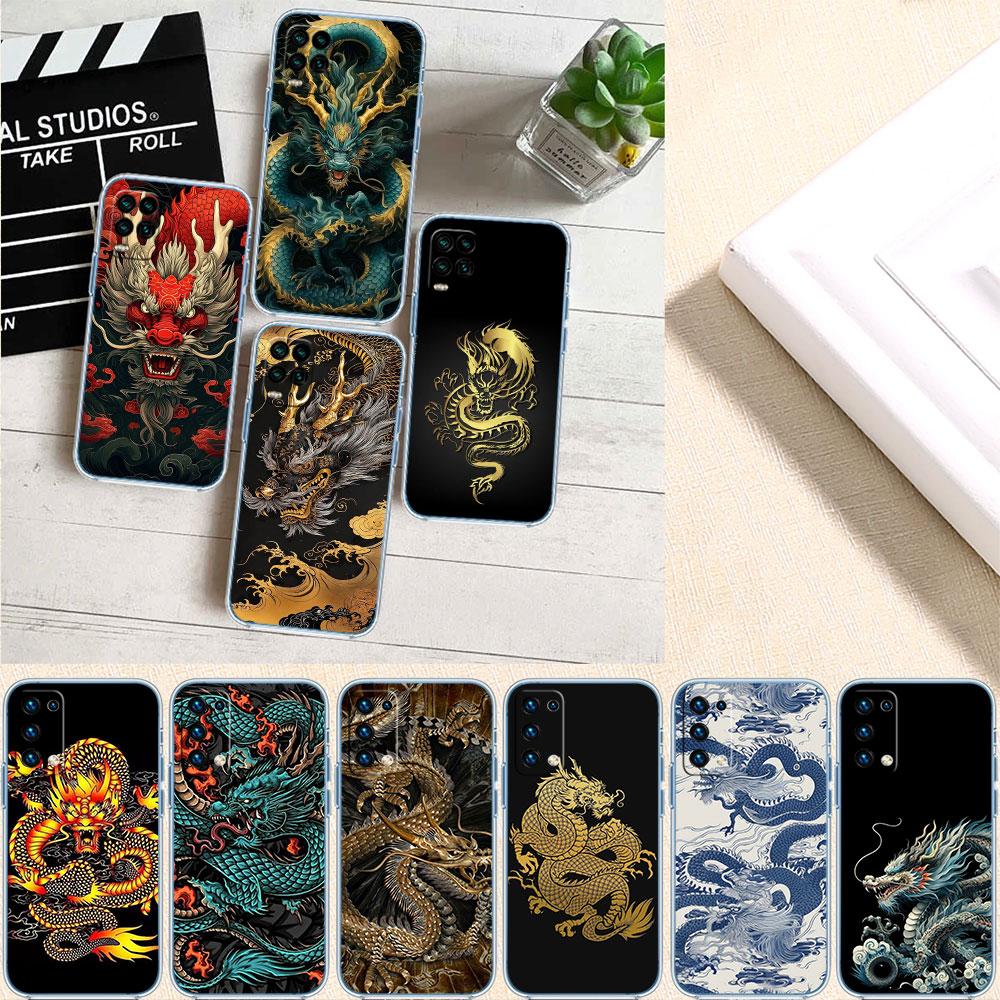 LO25 Chinese Draak Telefoonhoesje voor Motorola Moto Edge 20 30 40 50 S30 Fusion Ultra Pro Neo Lite + G200 G23