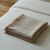 Retro Blanket King Size 80% Cotton 20%Linen Yarn Dyed Jacquard Tassel Blanket Sofa Bed Cover Blanket Bedspread On The Bed