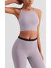 Women's European and American Slimming Ribbed High Neck Yoga Tank Top - Anti-Exposure, Beautiful Back Fitness Apparel for Summer