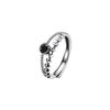Elegant Style Korean Zirconia Ring For Women Adjustable Modern Design Geometric