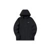 Hongxing Erke Water-Resistant Hooded Windbreaker Jacket Unisex Jackets Black 51223301002-003