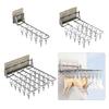 Wall Mounted Sock Hanger Stainless Steel Folding Drying Rack for Towel Underwear