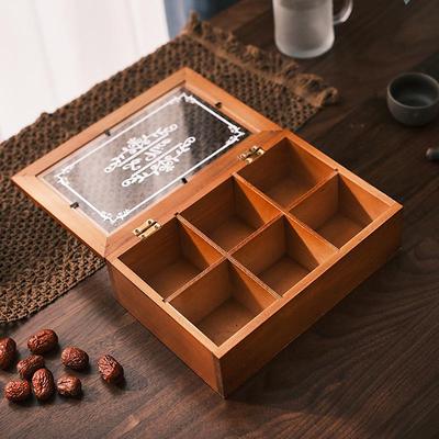 ZAKKA Retro Japanese-Style Wooden Jewelry Storage Box with Acrylic Cover