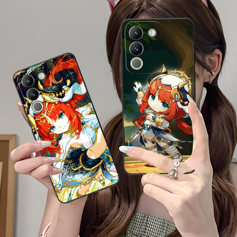 Game GI Nilou Matte TPU Mobile Phone Case for VIVO V60 V50 V40 V30 V29 V27 V25 V23 Pro Lite 5G Colorful Printing Cover