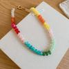 Bohemian Colorful Acrylic Beads Choker Necklace For Women Fashion Statement Clavicle Chain Aesthetic Y2K Neck Jewelry