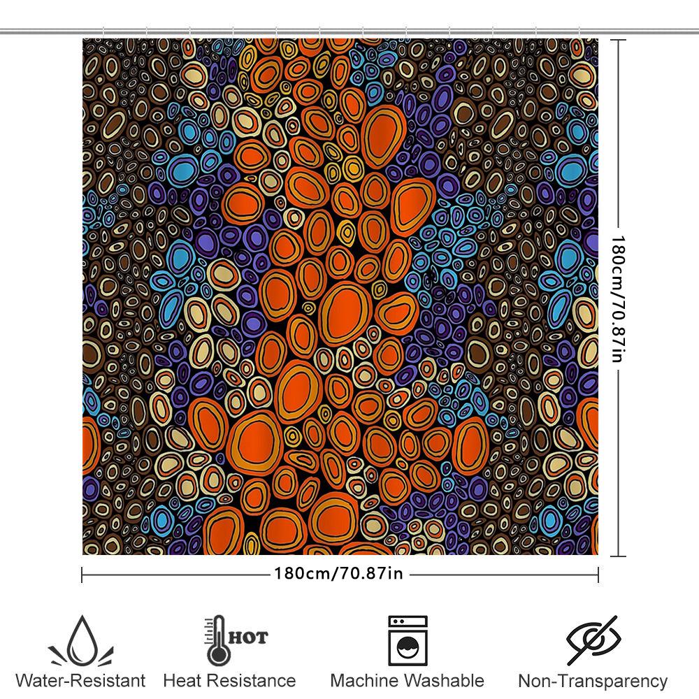 Boho Duschvorhang Abstrakt Gemustert Hintergrund Waschbarer Wasserdichter Stoff Heimdekoration Moderne Künstlerische Badezimmeraccessoires