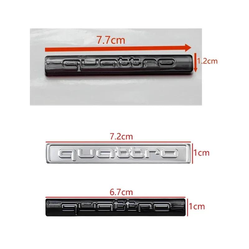 Car Decals Rear Trunk Emblem for 4EIY Quattro RS6 A8 Q2 Q4 A3 A4 S3 S5 Q3 RS7 S7 S6 A6 Side Body Badge Rear Sticker Accessories