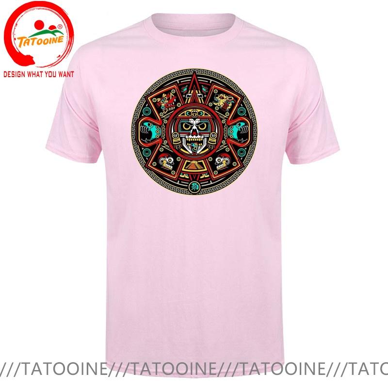 Lustiges Design Maya Azteken Kalender Kunst Sred Wams Unisex Mode Trendige Freizeitkleidung Stilvolle Oberteile T-Shirt Freizeit-T-Shirt Unisex