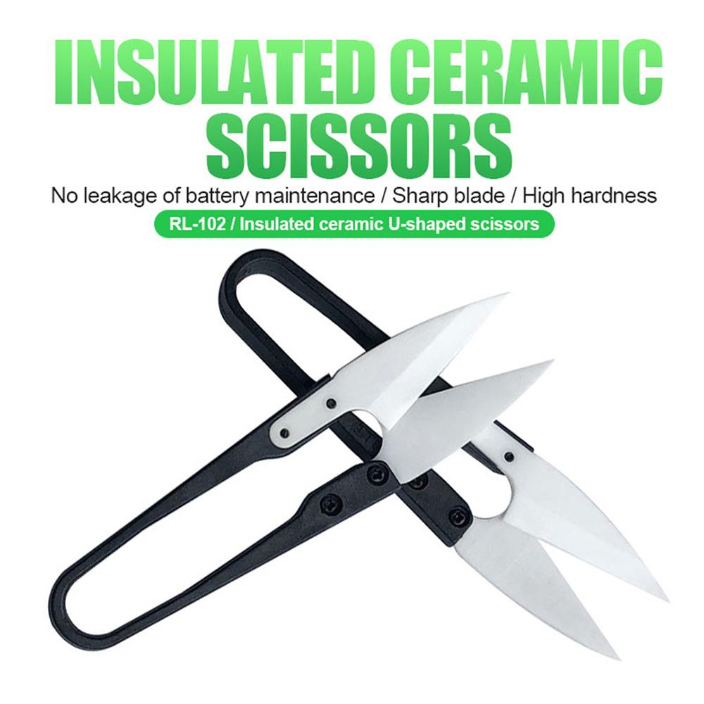 RELIFE RL-102 Ceramic Insulated U-Shaped Scissors for Battery Repair Scissors Cut Battery Cable Tool