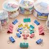 Colorful Metal Binder Clips, Strong Grip Office Stationery/Folders