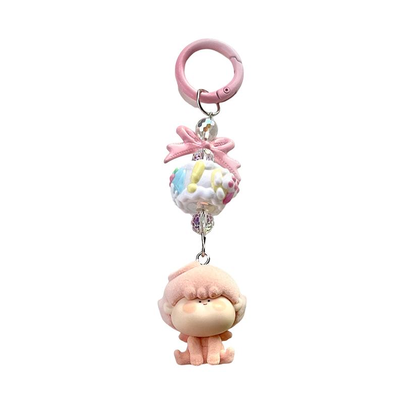 Christmas Labubu Kawaii Particles Keychain Bag Cell Phone Charm Key Chain Christmas Gift Cute Plush Charm