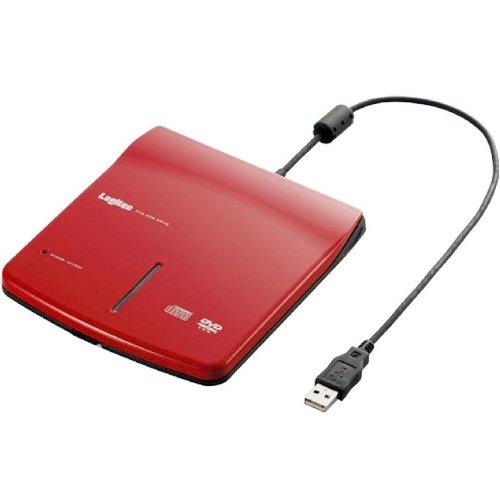 

Logitec Portable DVD Drive, Read-Only, Red, LDV-P8U2LRD