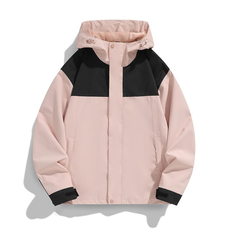 Men's Contrasting Color Handsome Hooded Jacket Jacket for Spring and Autumn New Style Outdoor Travel Suit