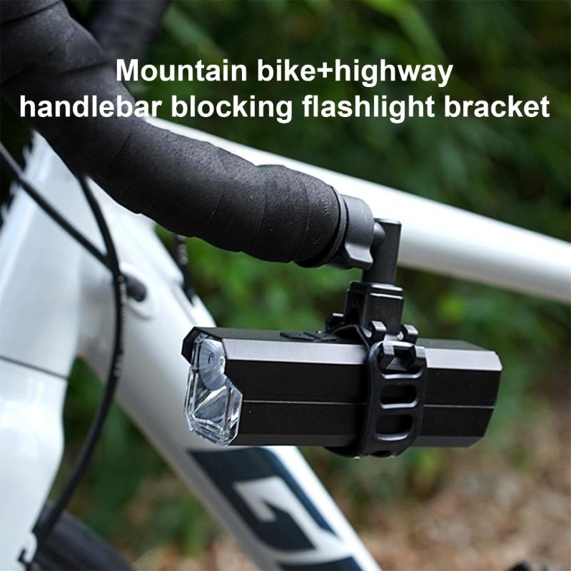 Cycling Flashlight Stand 360 Rotating Bicycles Flashlight Mount Universals Bike Handlebars Light Holder for Mountain Bike