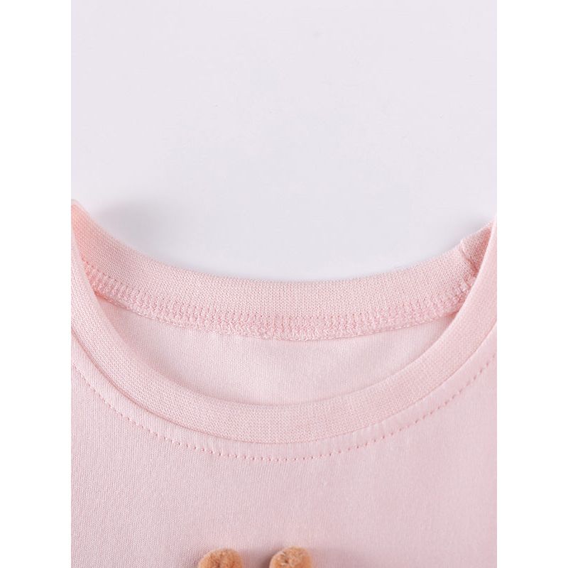 Girls' Spring and Autumn Long-Sleeved Pink Butterfly Sweatshirt Two-Piece Set 2025 New Baby Girl Floral Leggings