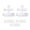 3-Tier Cupcake Stands with Dessert Trays Table Display Candy Cake Tiered Tray Treats Favors Serving Trays for Tea Party Wedding Baby Shower