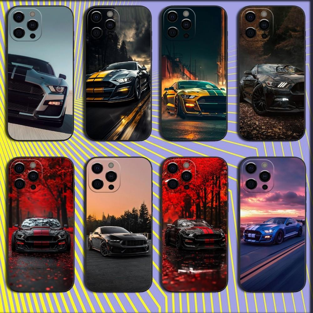 Cool F-Fords Car M-Mustang Phone Case For iPhone 16,15,14,13,12,11,Pro,X,XS,Max,XR,Plus,Mini Soft Black Cover