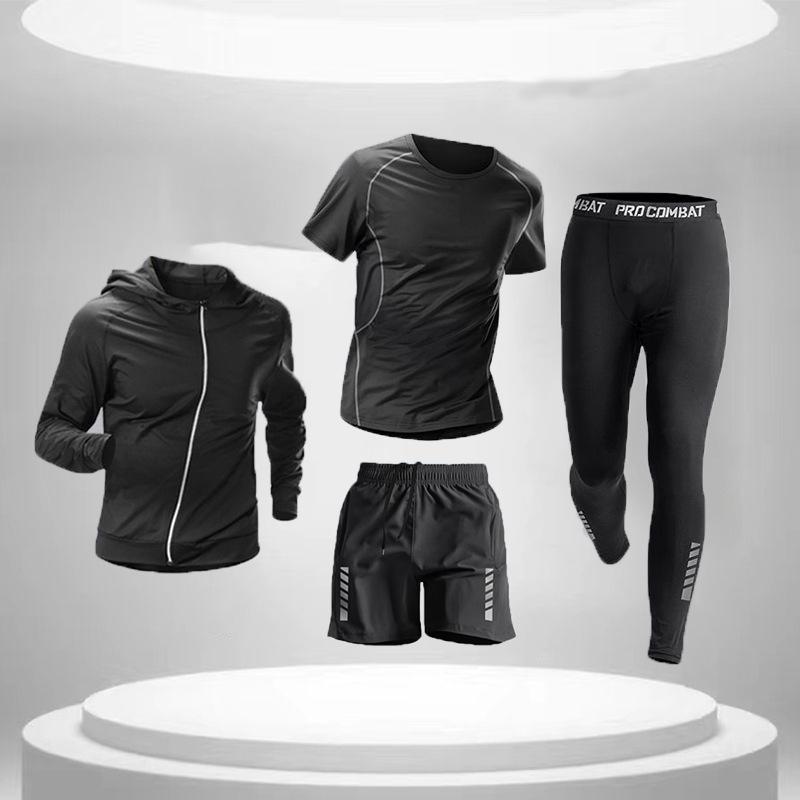 Dámská přiléhavá sada sportovního oblečení na fitness - Tvarující rychleschnoucí tréninkové spodní prádlo na jaro, podzim, zimu