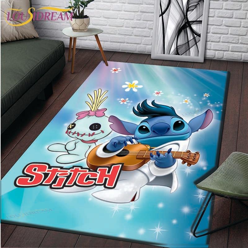 Anime Stitch Pattern Carpets Living Room Anti-Skid Area Rug Kids Bedroom Mats Yoga Mat Large Carpet Decor