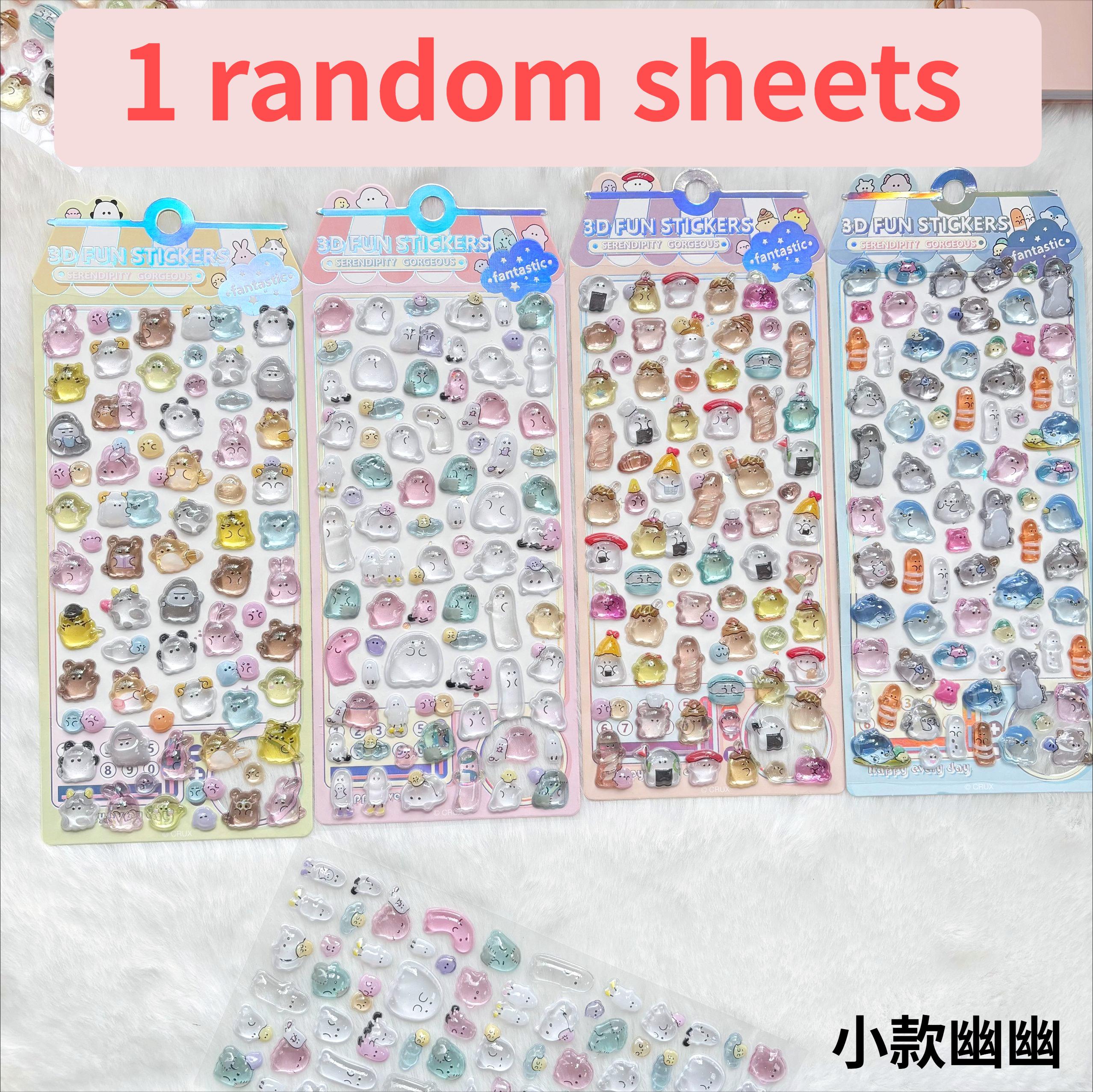 

1/4-Piece Kids Cartoon Adorable Gentle Ghost 3D Stickers - Cute 3D Decor Decals designed for Phones Notebooks(Anime Worlds Store)