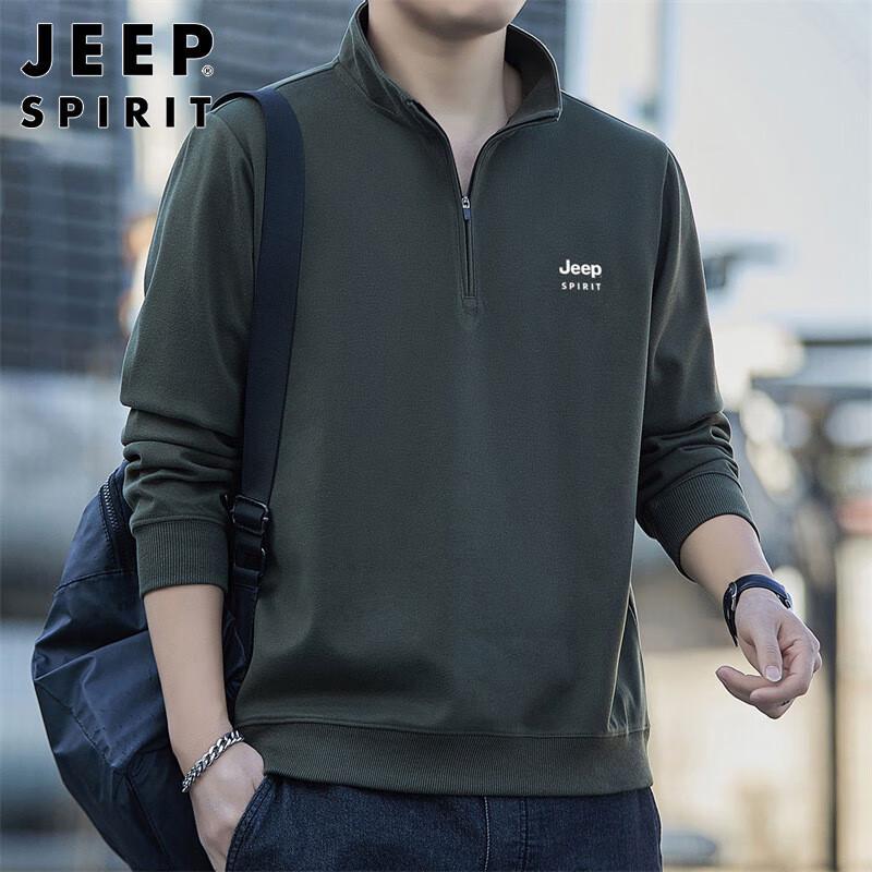 

JEEP SPIRIT Men s Half-Zip Long Sleeve Sweatshirt XL