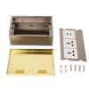 Recessed Floor Socket 16A 4000W 2 Receptacles 2 USB Ports Flip Lid Floor Electrical Outlet Box Kit for Office School