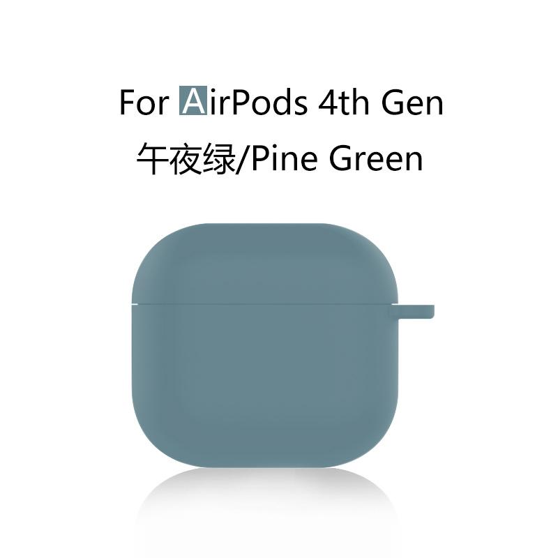 Suitable for Apple Airpods4 buckle silicone earphone cover 1.5mm anti-drop and anti-skid protective cover portable soft case
